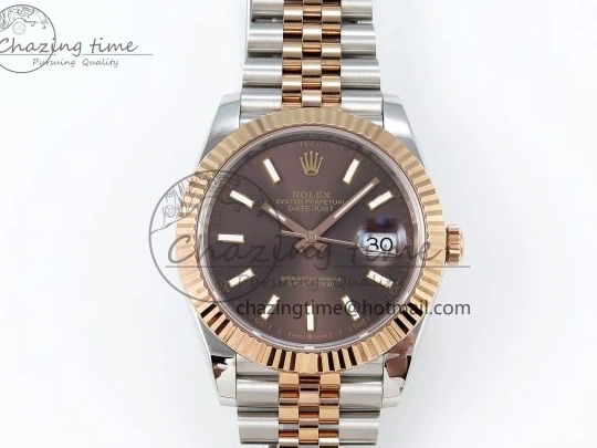 MiroTime 0226 Original DateJust 41 126331 904L SS RG VSF 1:1 Best Edition Brown Dial on Jubilee Bracelet VS 1711